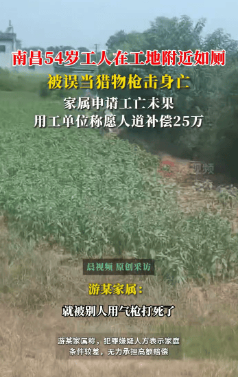 54岁农民工在工地附近如厕被气枪击杀<strong></p>
<p>okex下载链接</strong>，肇事者自首，用工单位愿补偿25万，家属发声